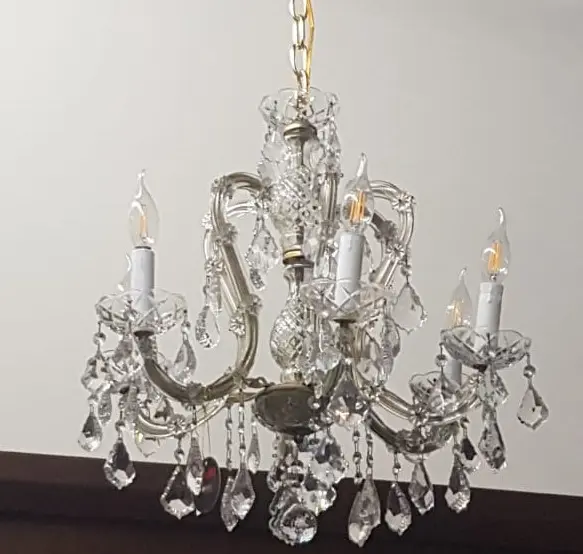 LUSTRE 6 LAMPS TIARE CANE 