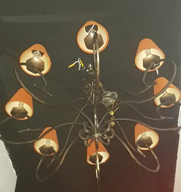 PENDANT TARABISH RED 8 LAMPS