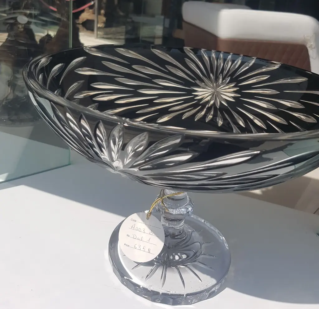 VASE BLACK CRYSTAL A003/B 