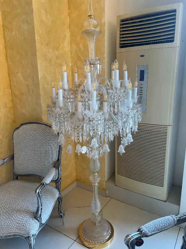 LAMPADAIRE MT 9887/8+8+8 GOLD+CLEAR