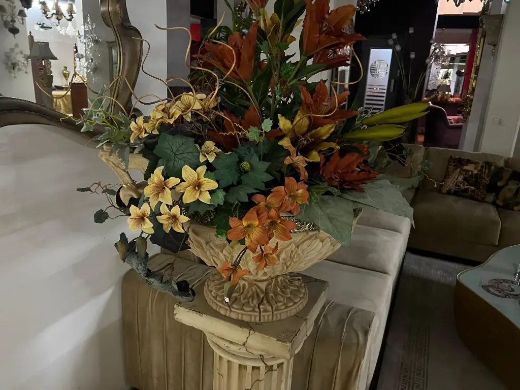 COLUMN AND CACHE POT TROPICALE 